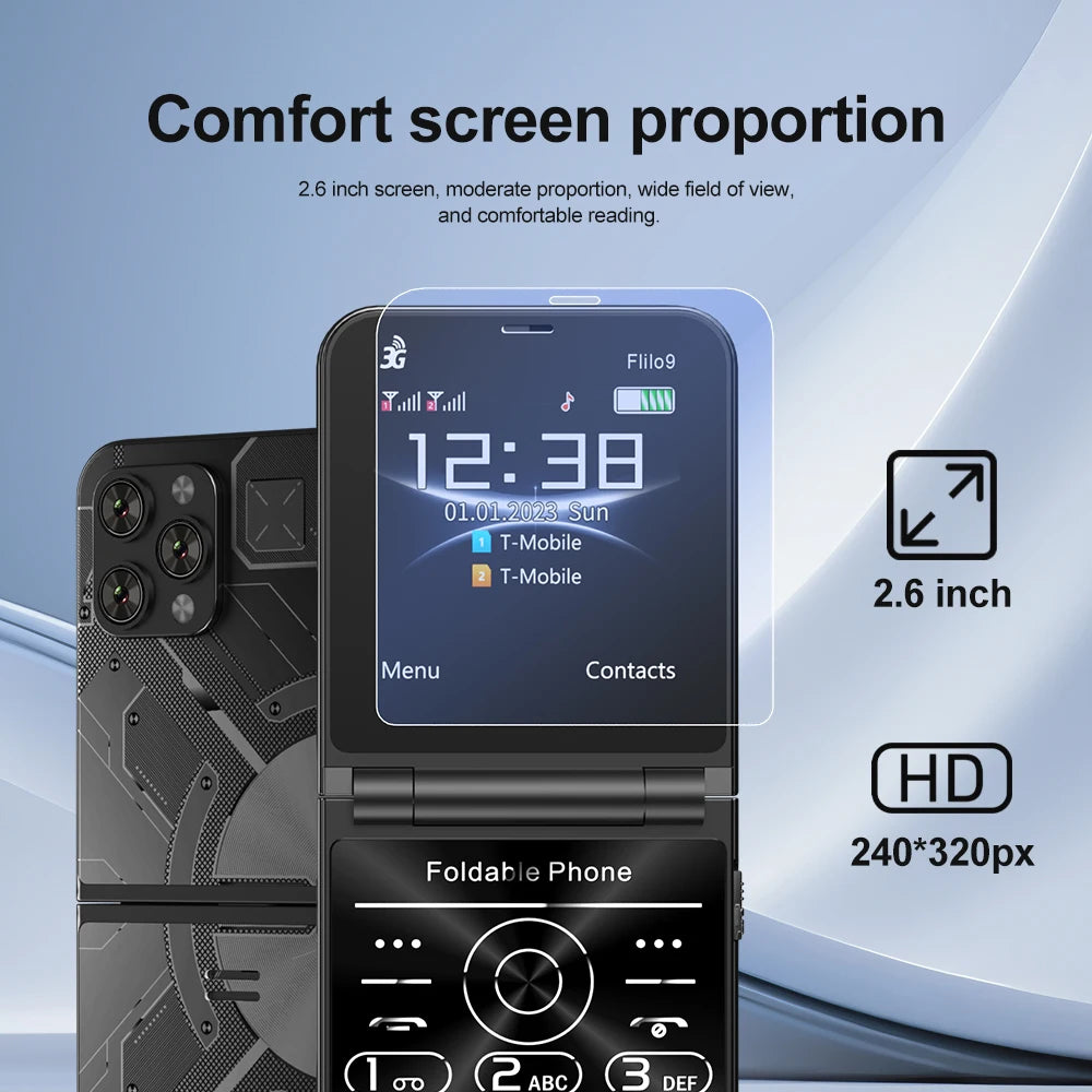 SERVO Flilo9 Foldable Dual SIM Mobile Phone