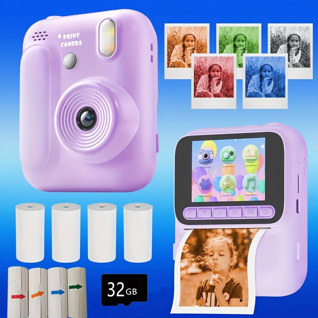 1080p Instant Camera with Color Printing