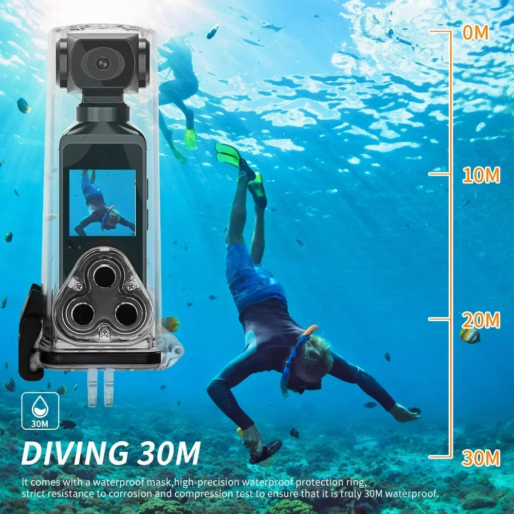 4K 1080P WiFi Full HD Mini Camcorder with 270° Rotation and Waterproof Case for Outdoor Sports Documentation.