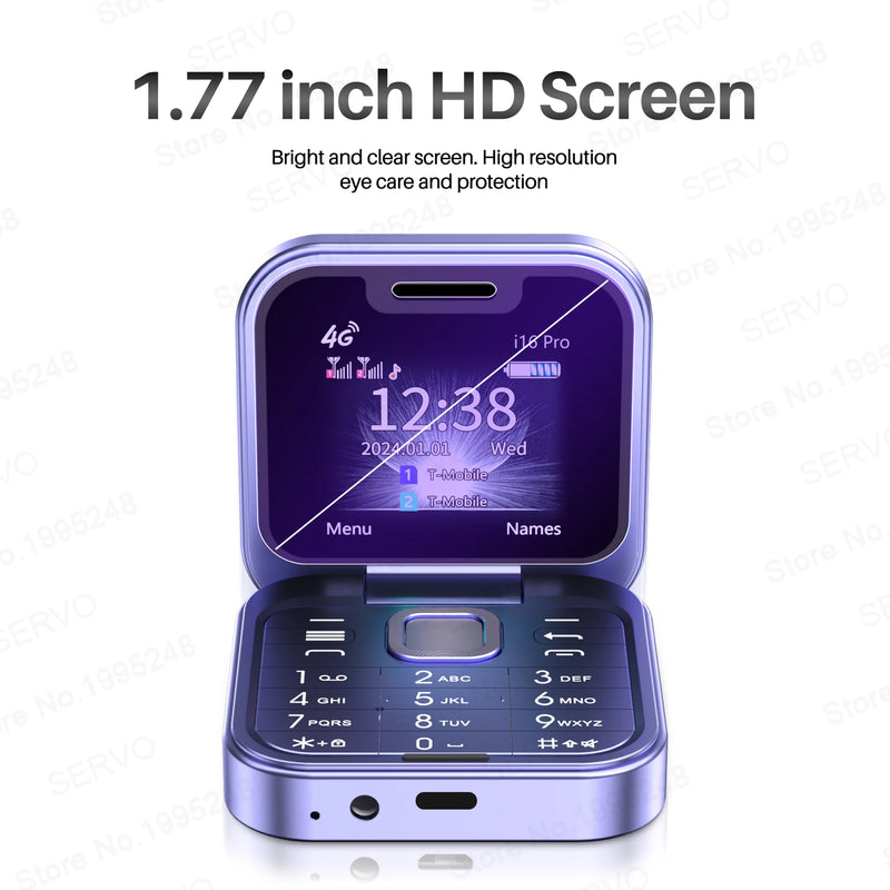 SERVO I16 Pro 4G LTE Mini Flip Phone