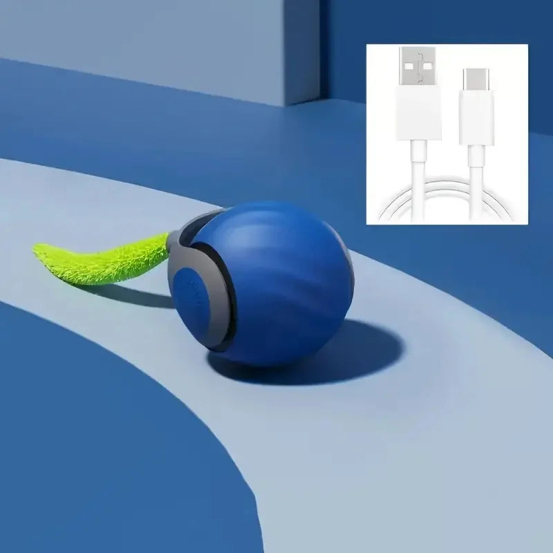 Automatic Interactive Smart Cat Toy - USB Rechargeable Rolling Ball and Mouse Car Teaser