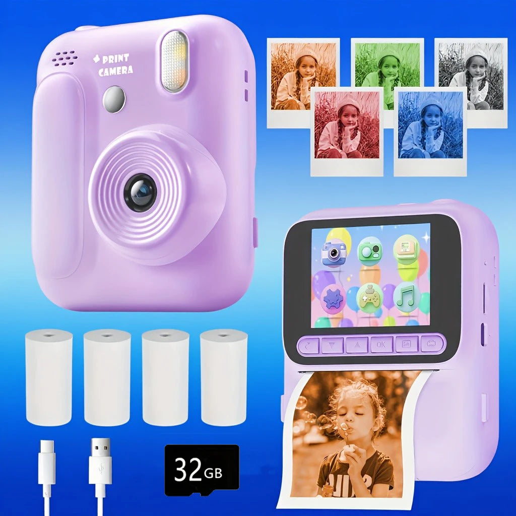 1080p Instant Camera with Color Printing