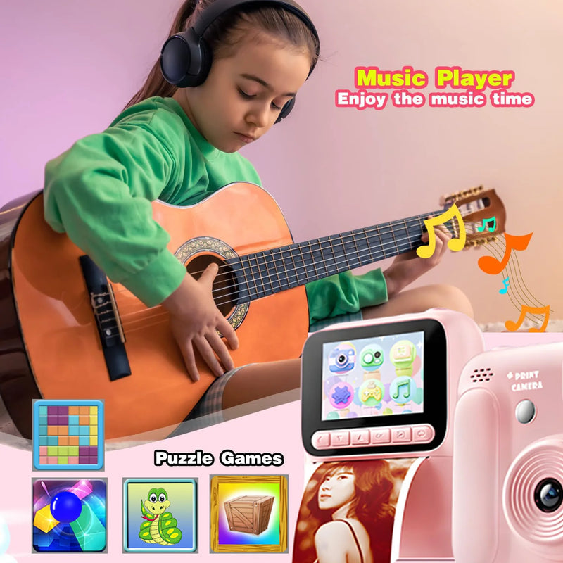 1080p Instant Camera with Color Printing