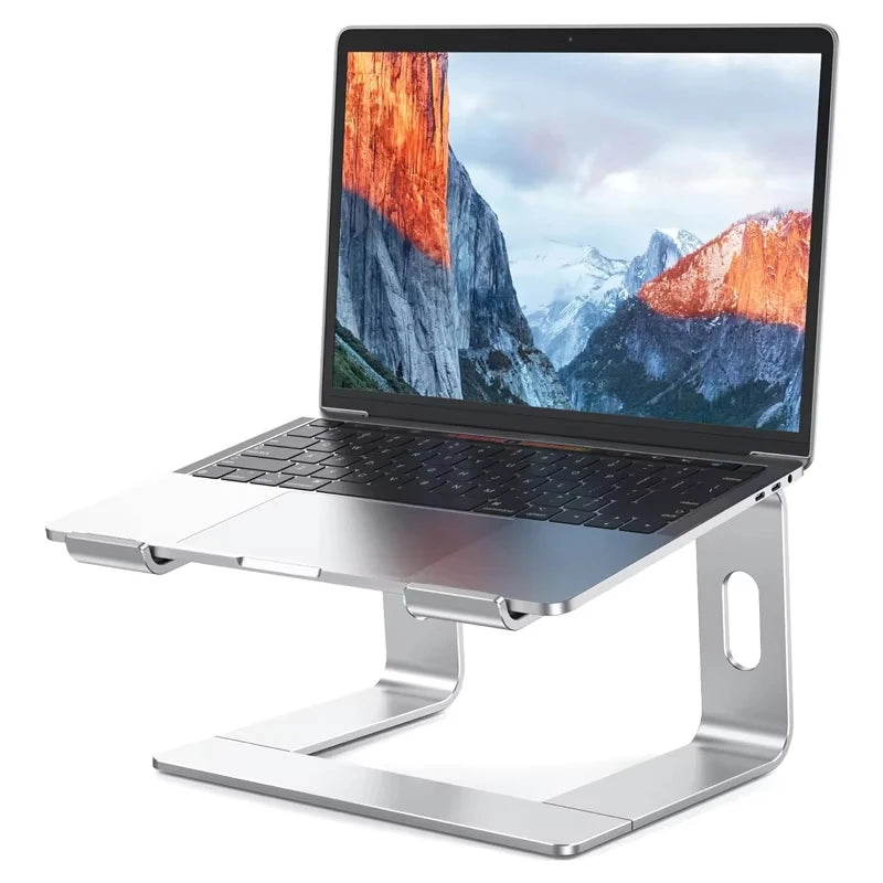 Ergonomic Aluminum Laptop Stand Riser - Detachable Design for 10-15.6 Inch Laptops, Compatible with MacBook, Dell, HP, and Lenovo.