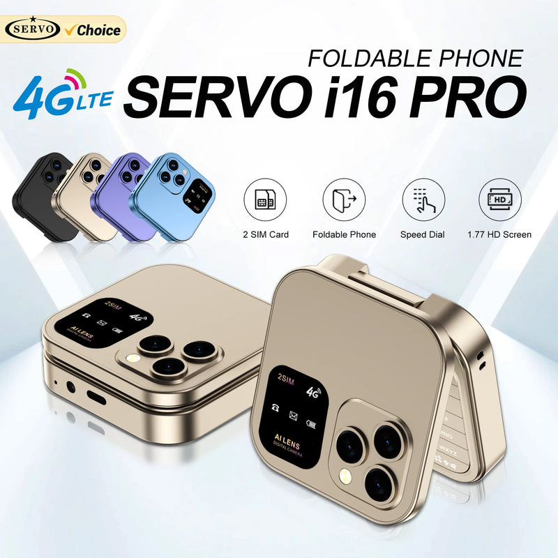 SERVO I16 Pro 4G LTE Mini Flip Phone