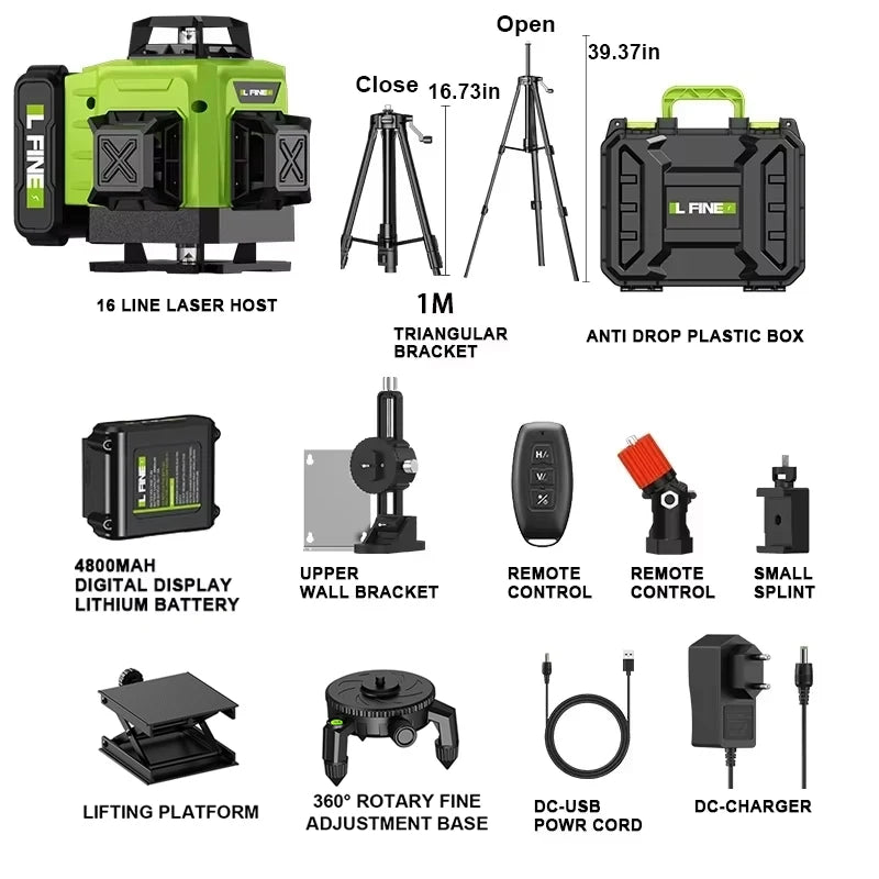 WEIDDW LFINE 3D/4D Laser Level with Remote Control