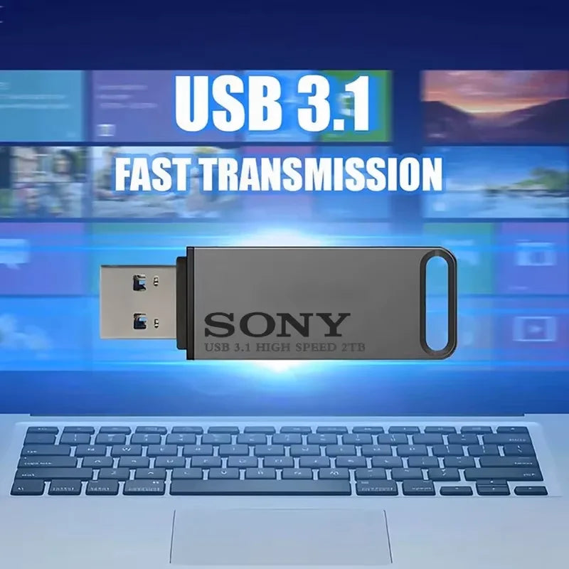 Sony 2TB USB 3.1 Type-C High-Speed Waterproof Flash Drive for Data Transfer between PC and Mobile Devices