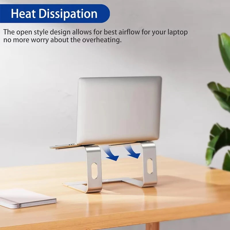 Ergonomic Aluminum Laptop Stand Riser - Detachable Design for 10-15.6 Inch Laptops, Compatible with MacBook, Dell, HP, and Lenovo.