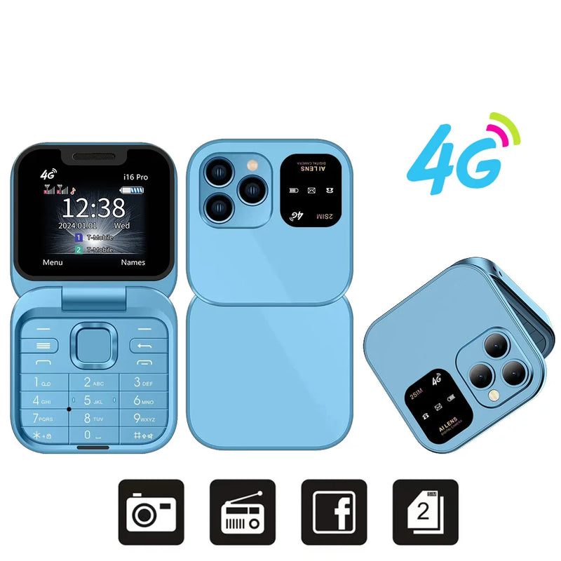 SERVO I16 Pro 4G LTE Mini Flip Phone