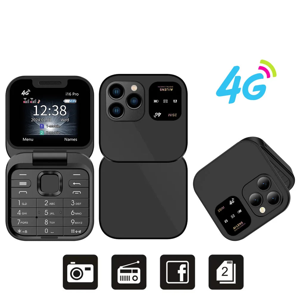 SERVO I16 Pro 4G LTE Mini Flip Phone