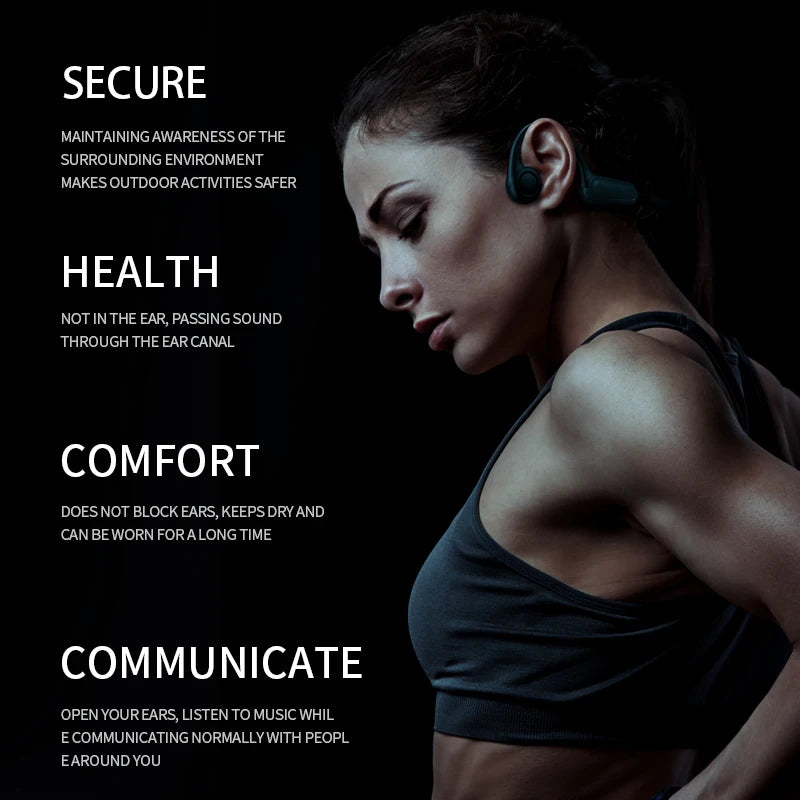 Mijia Bone Conduction Bluetooth 5.3 Sports Earphones - Waterproof Wireless Headset with Ear Hook for Running and Driving