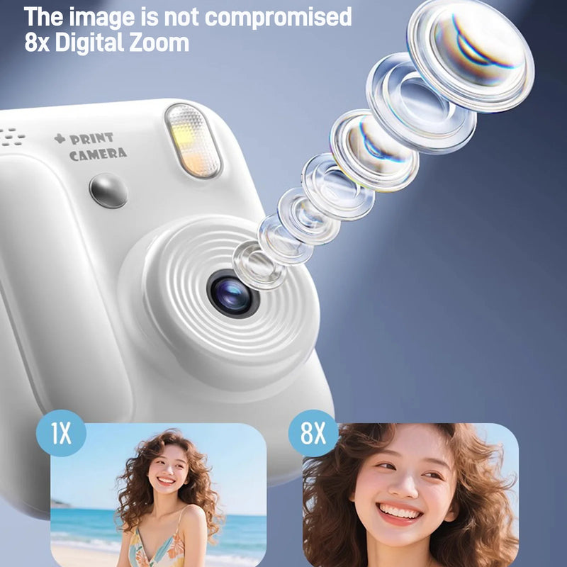 1080p Instant Camera with Color Printing