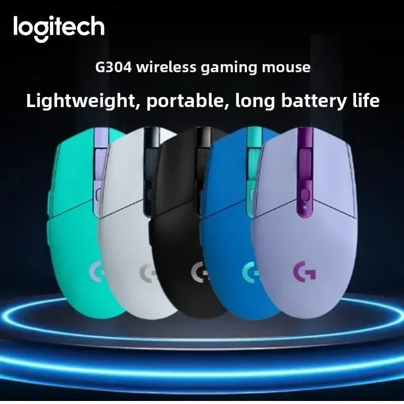Logitech G304 Bluetooth Wireless Ergonomic Gaming Mouse - 2.4G Connectivity for Notebook and Desktop, Ultra-Lightweight Design.