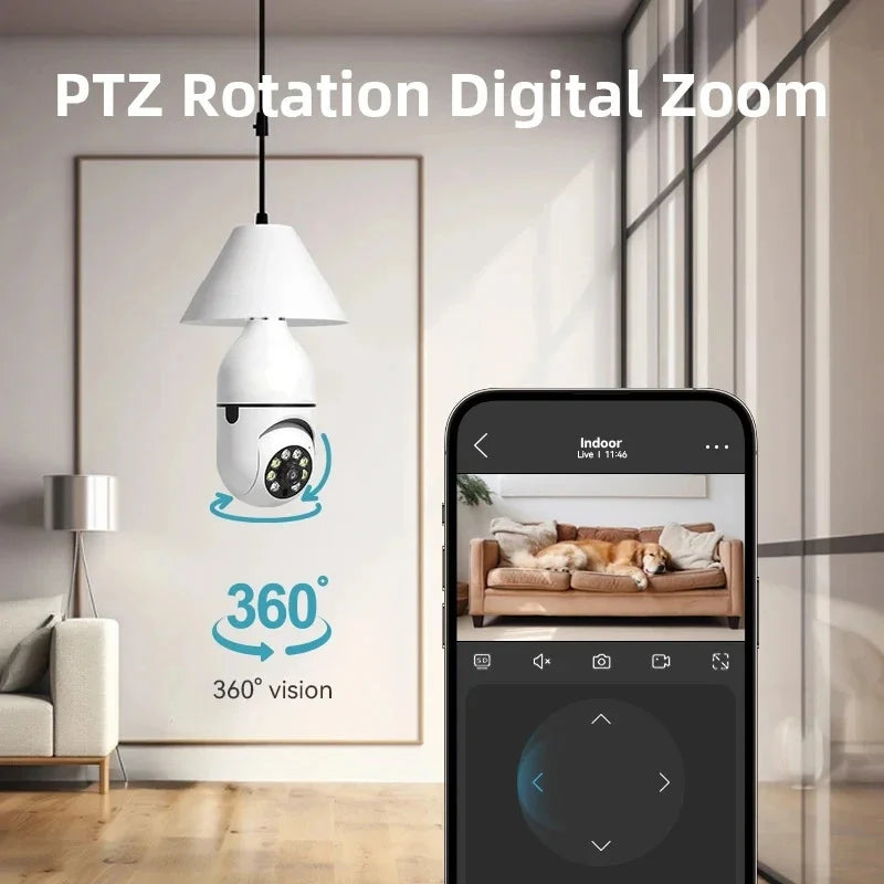 Outdoor 1080P E27 Light Socket Security Camera