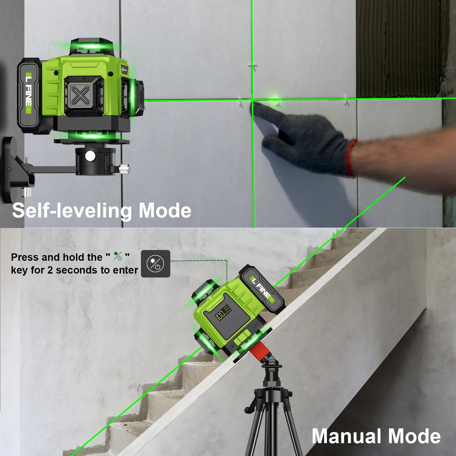 WEIDDW LFINE 3D/4D Laser Level with Remote Control