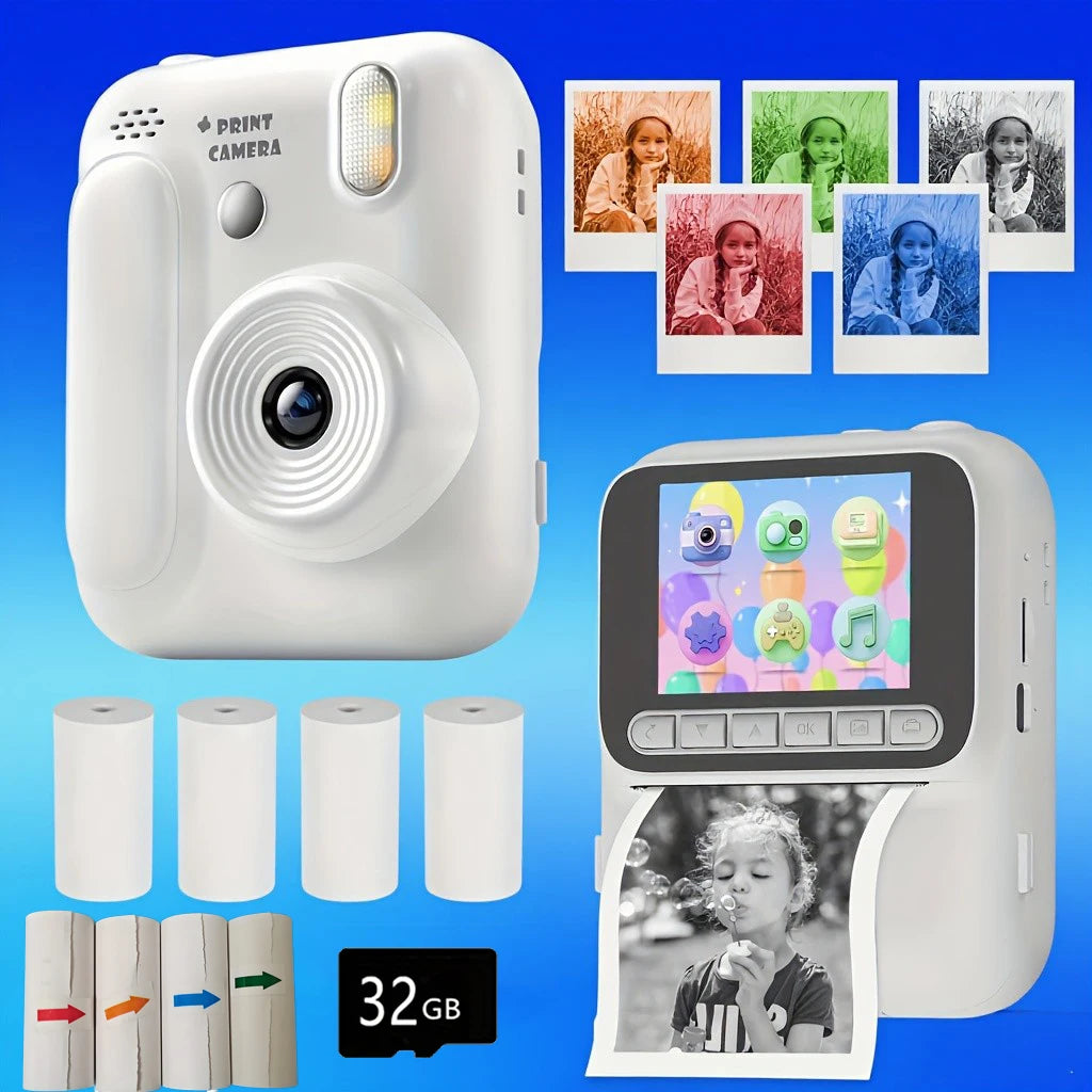 1080p Instant Camera with Color Printing