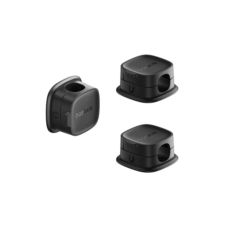 Magnetic Cable Organizer with Adjustable Cord Management for Under Desk Use.