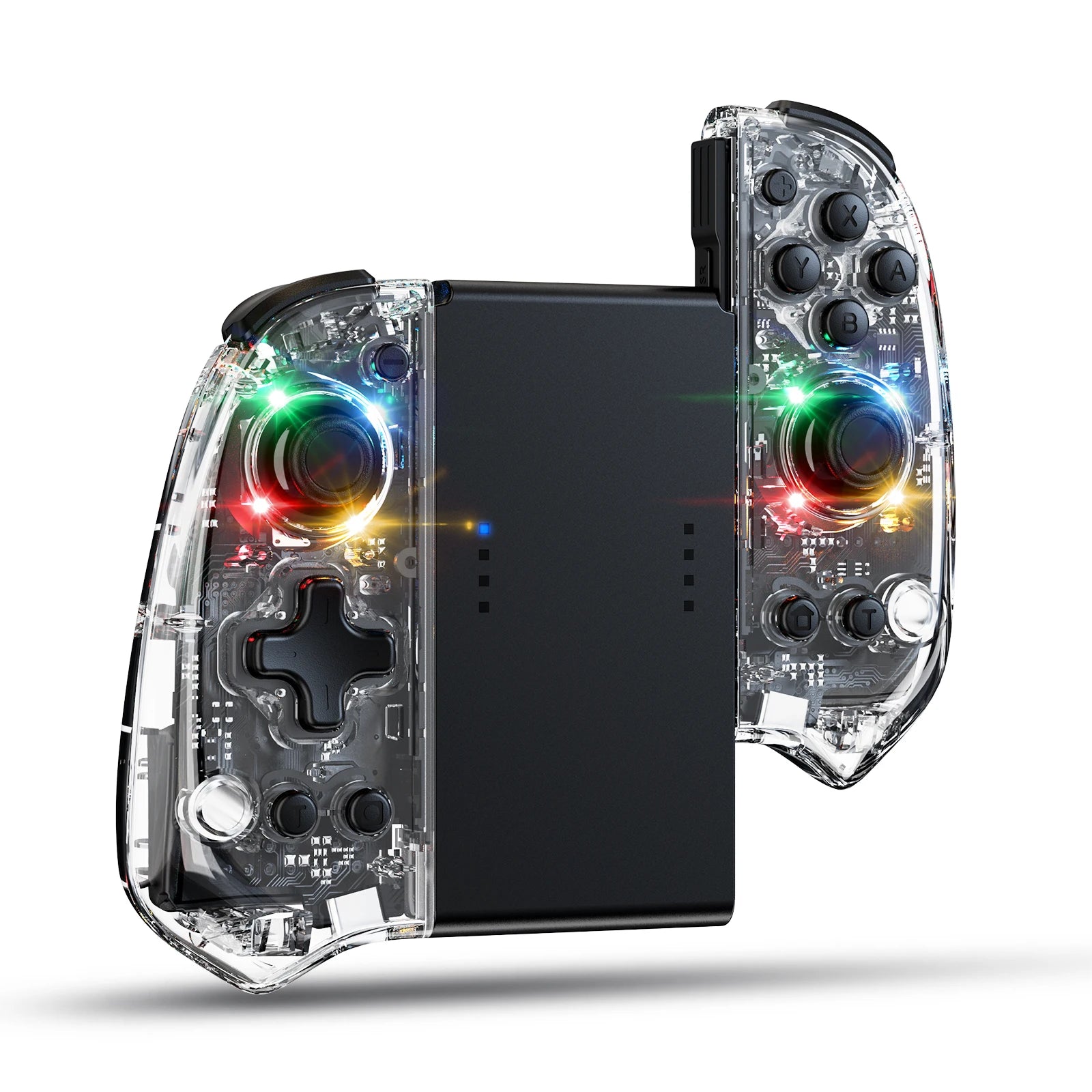RGB Slim Edition Gamepad Controller for Nintendo Switch/OLED with Ergonomic Non-Slip Design and TURBO Dual Vibration Features.