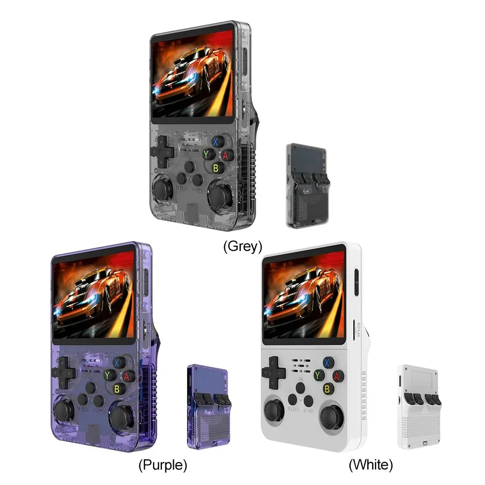 R36S Retro Handheld Video Game Console with Linux System, 3.5-Inch IPS Screen, 64GB Storage, and 15,000 Pre-Loaded Games.