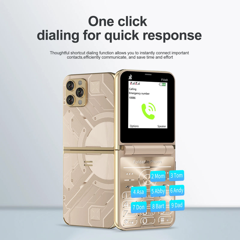 SERVO Flilo9 Foldable Dual SIM Mobile Phone