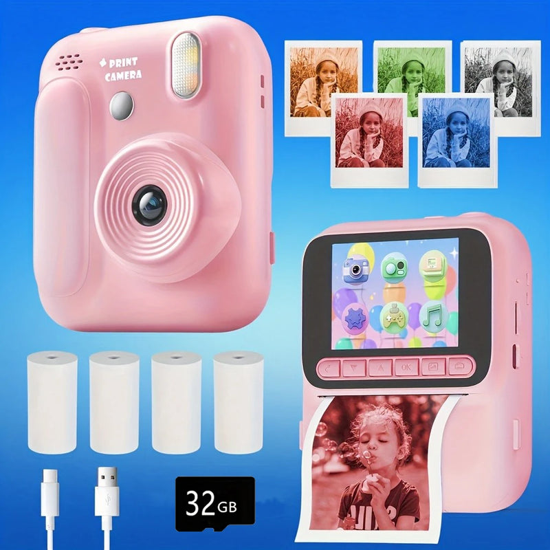 1080p Instant Camera with Color Printing