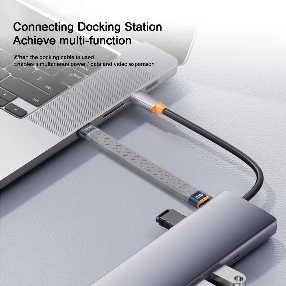 240W 40GB Short USB-C to USB-C Fast Charging Cable with 40Gbps Data Transfer and 8K Video Support.