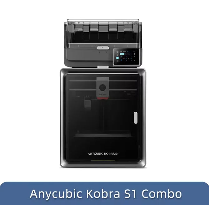 Anycubic Kobra S1 Combo Multi-Color 3D Printer - Unleash Your Creativity with High Precision Core XY Technology, Exceptional Speed up to 600 mm/s, and Generous Build Volume of 250 x 250 x 250 mm.