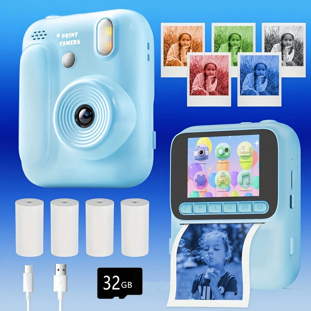 1080p Instant Camera with Color Printing