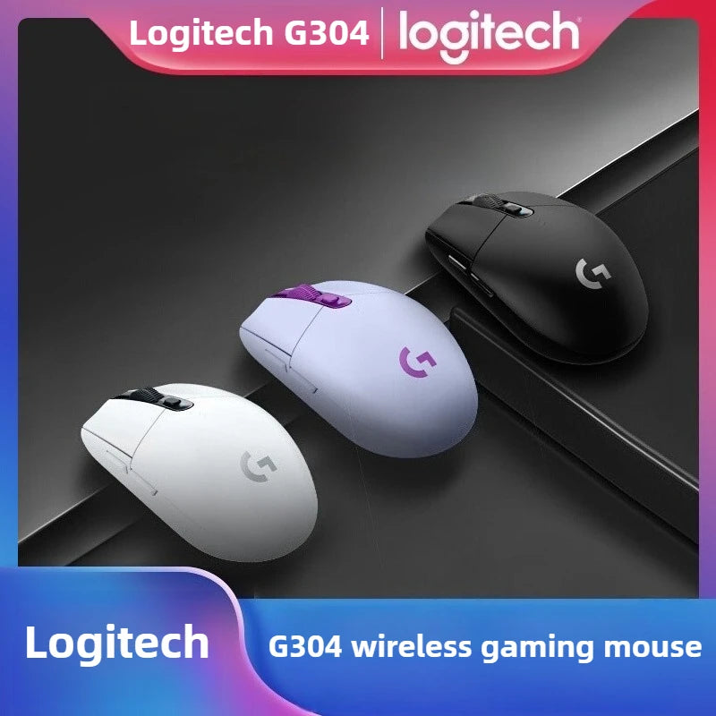 Logitech G304 Bluetooth Wireless Ergonomic Gaming Mouse - 2.4G Connectivity for Notebook and Desktop, Ultra-Lightweight Design.