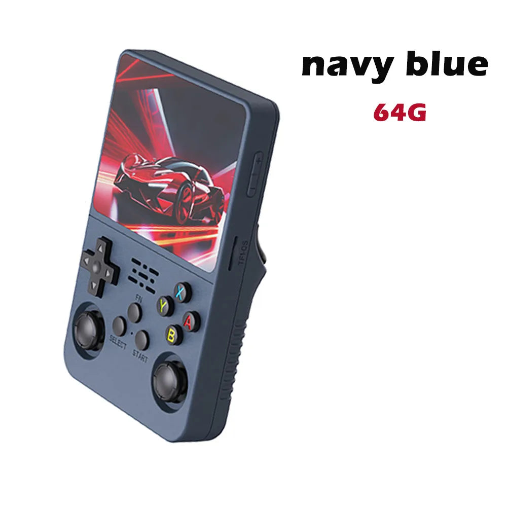 R36S Retro Handheld Video Game Console with Linux System, 3.5-Inch IPS Screen, 64GB Storage, and 15,000 Pre-Loaded Games.