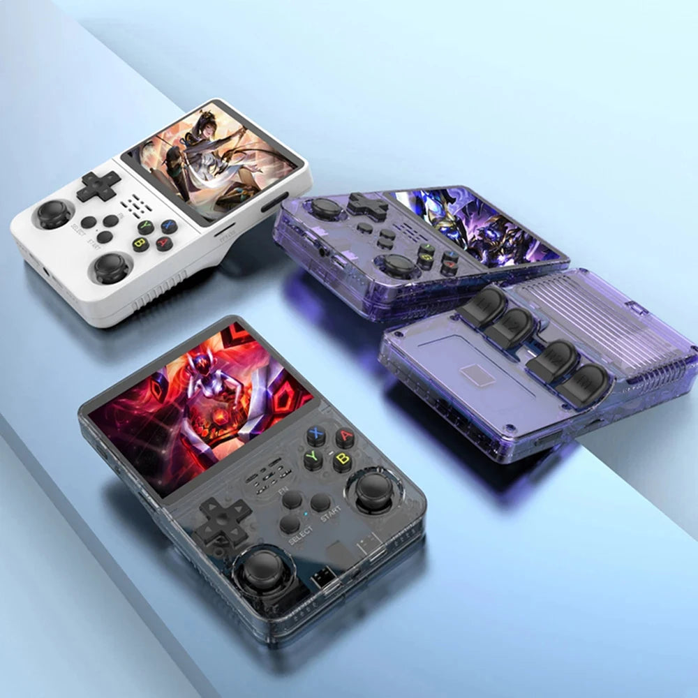 R36S Retro Handheld Video Game Console with Linux System, 3.5-Inch IPS Screen, 64GB Storage, and 15,000 Pre-Loaded Games.