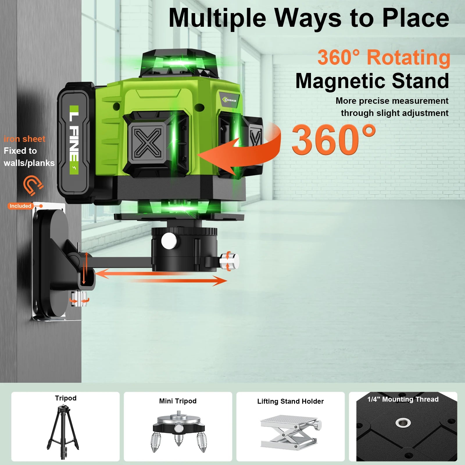 WEIDDW LFINE 3D/4D Laser Level with Remote Control