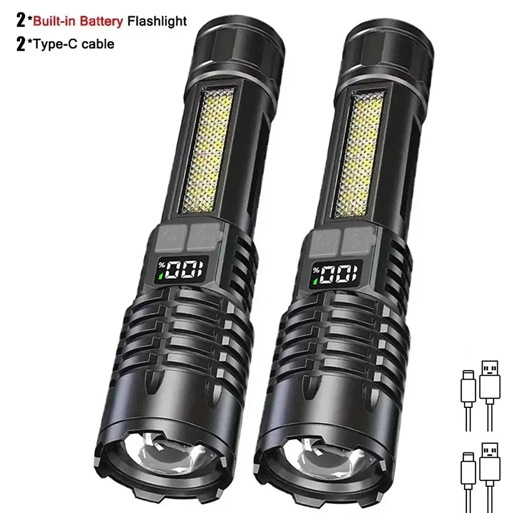 TYPE-C Rechargeable COB LED Flashlight