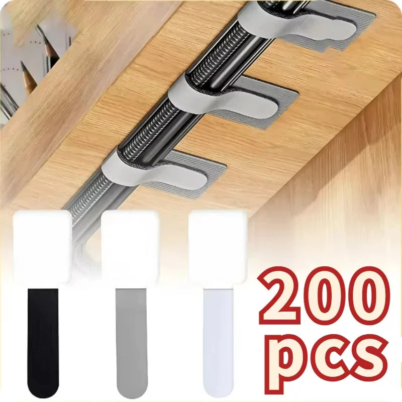 Reusable Self-Adhesive Cable Organizer and Cord Management Straps for Desk and Wire Protection.