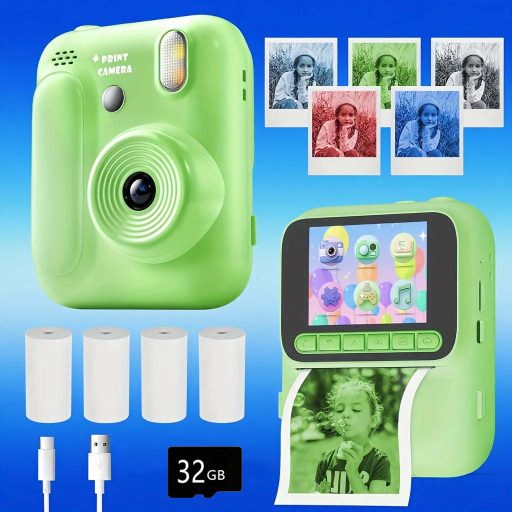 1080p Instant Camera with Color Printing