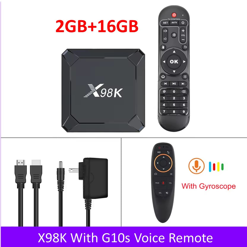 X98K Android 13 Smart TV Box with 8K Resolution, Dual Wi-Fi, and Bluetooth 5.0