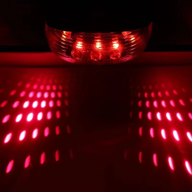 High-Visibility Bicycle LED Tail Light with Dual Laser and Waterproof Design for Enhanced Safety.