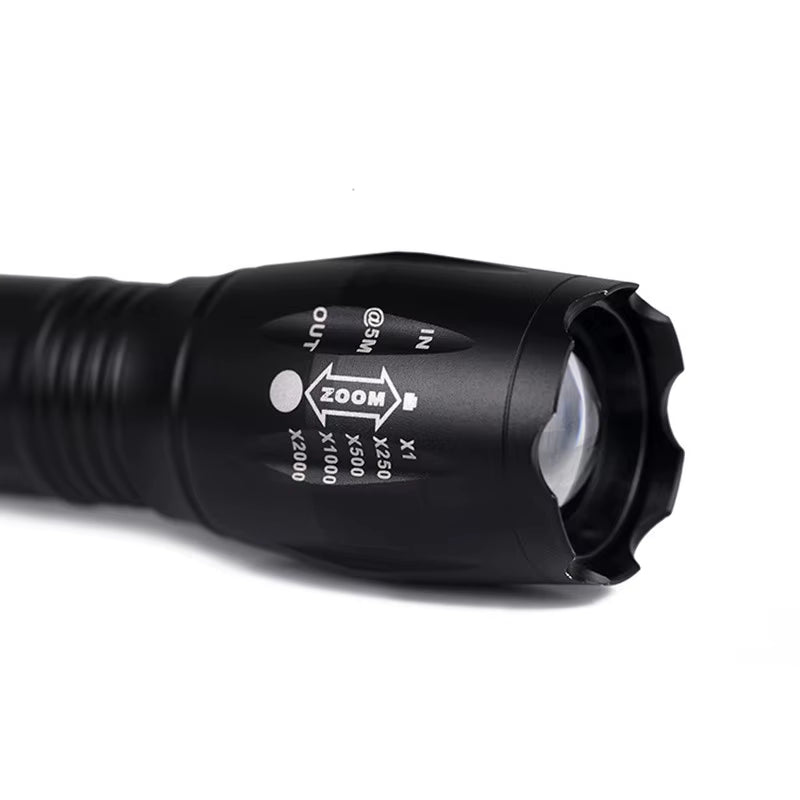 Rechargeable LED Flashlight with XML T6 Technology - Compact and Powerful Torch for Outdoor Camping (Includes 18650 Battery)