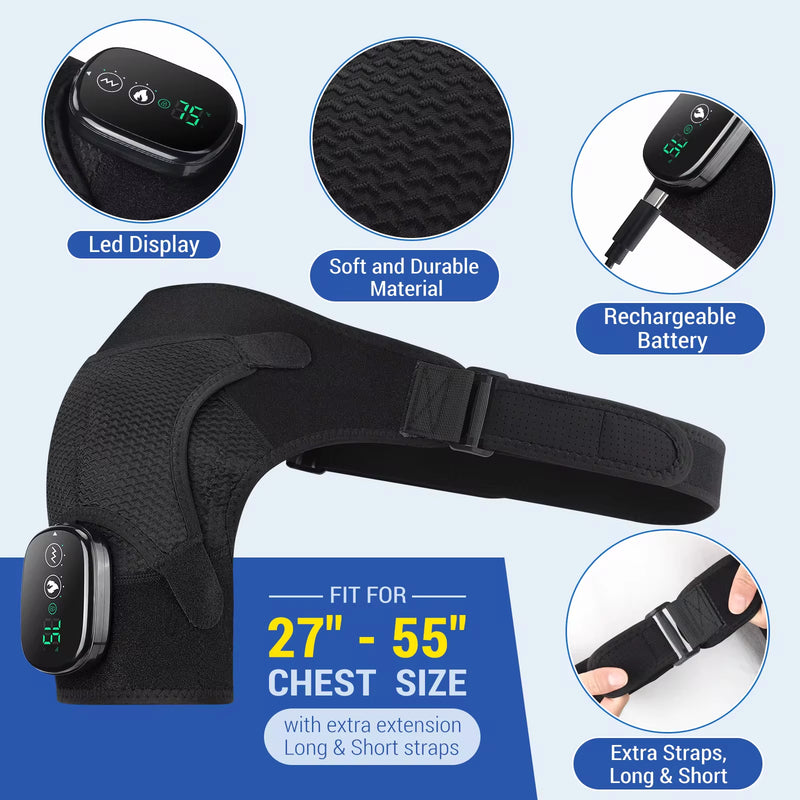 Revolutionary Electric Shoulder Massager with Heating and Vibration for Ultimate Relaxation and Comfort.