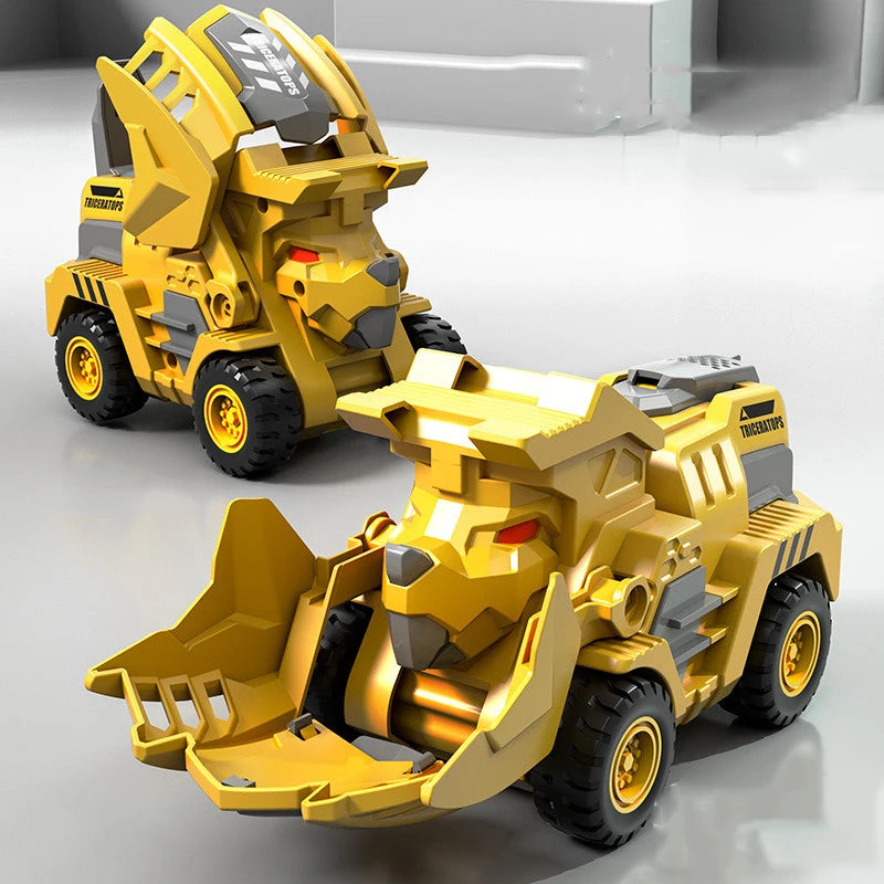 Transform Your Playtime with the 2-in-1 Transforming Dinosaur Car: A Dynamic Deformation Toy for Boys 14+.