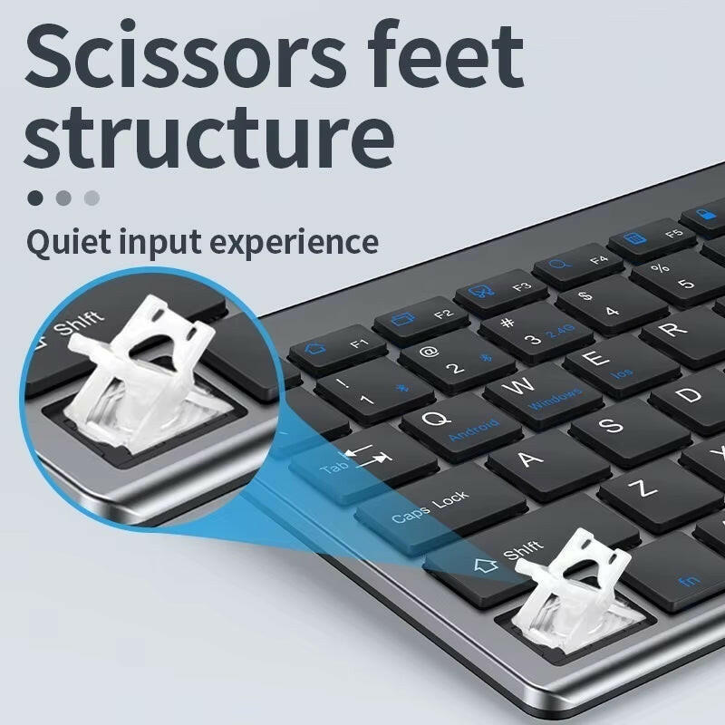 Slim Rechargeable Bluetooth Keyboard and Mouse Set for Laptop Computer 2.4G USB Wireless Keyboard and Mouse Combo.