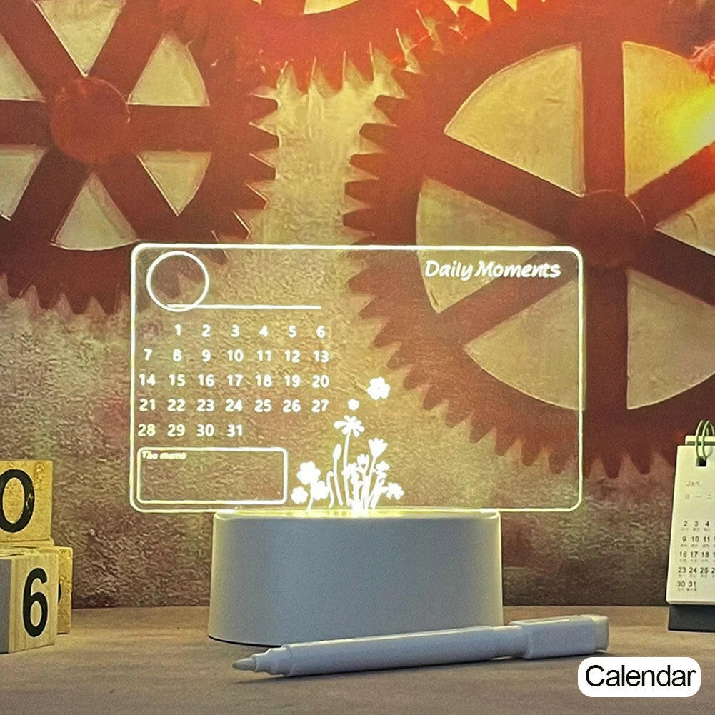 Innovative Creative LED Message Board Night Light with USB Power and Pen - Perfect Gift for Kids and Loved Ones.