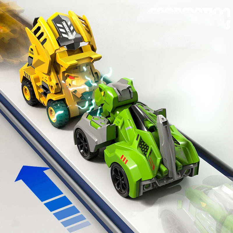 Transform Your Playtime with the 2-in-1 Transforming Dinosaur Car: A Dynamic Deformation Toy for Boys 14+.