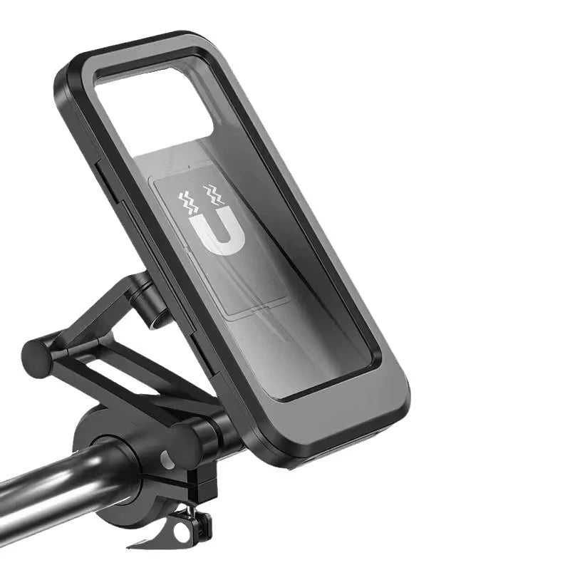 Universal Waterproof Motorcycle and Bicycle Mobile Phone Holder with Magnetic 360° Swivel and Adjustable Features