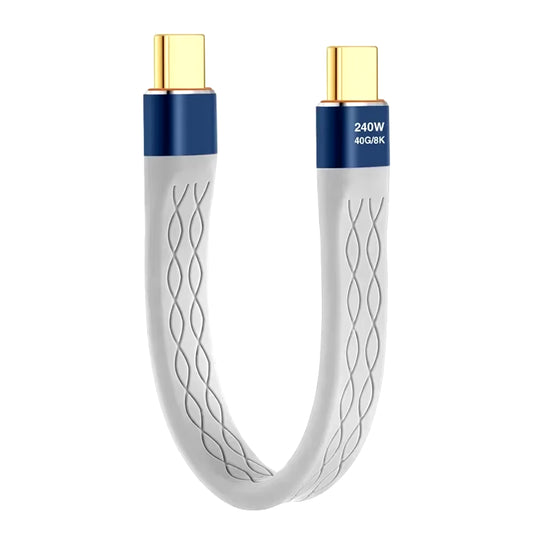 240W 40GB Short USB-C to USB-C Fast Charging Cable with 40Gbps Data Transfer and 8K Video Support