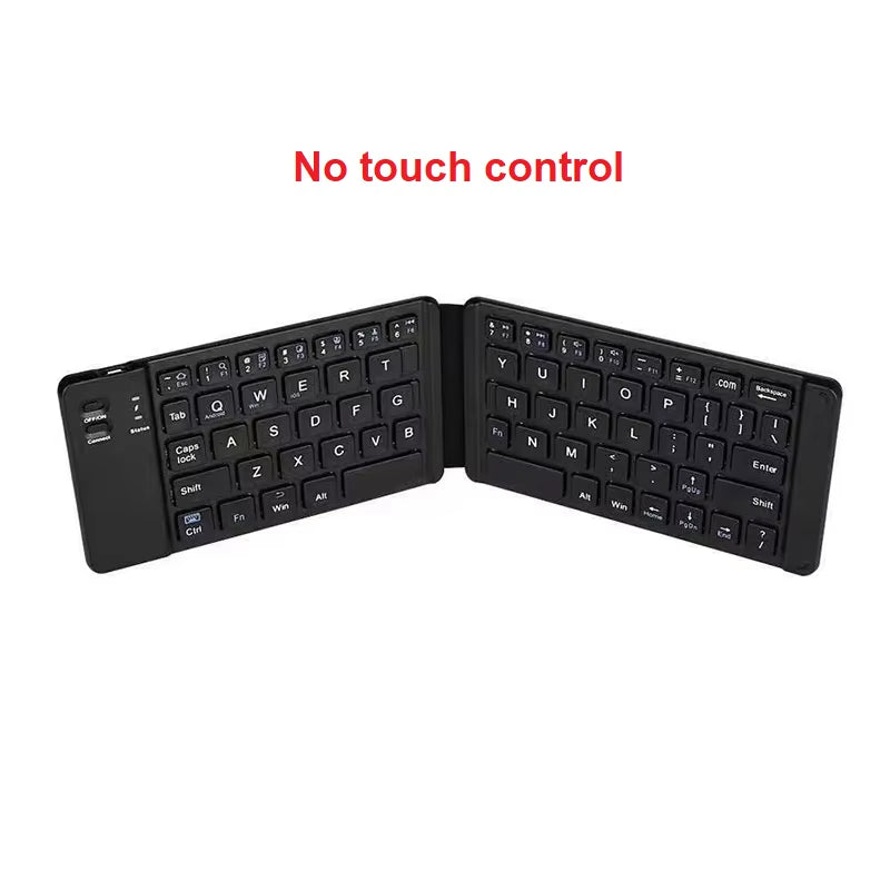 Wireless Bluetooth Folding Keyboard with Touchpad for Windows, Android, iOS, and Mobile Devices – Multi-Function Mini Keyboard