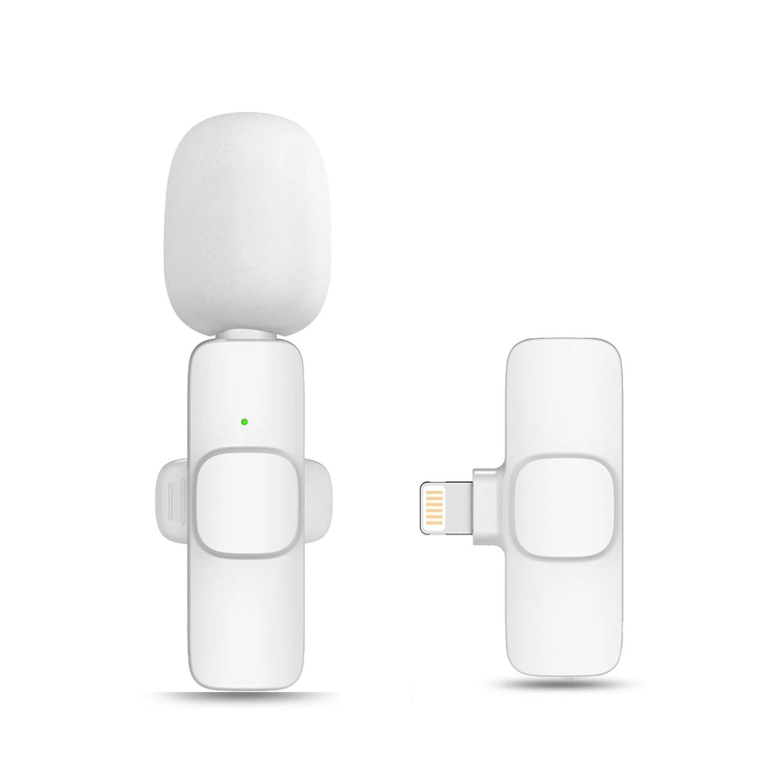 Wireless Lavalier Microphone - Portable Mini Mic for Audio and Video Recording, Compatible with iPhone and Android for Live Broadcast and Gaming.