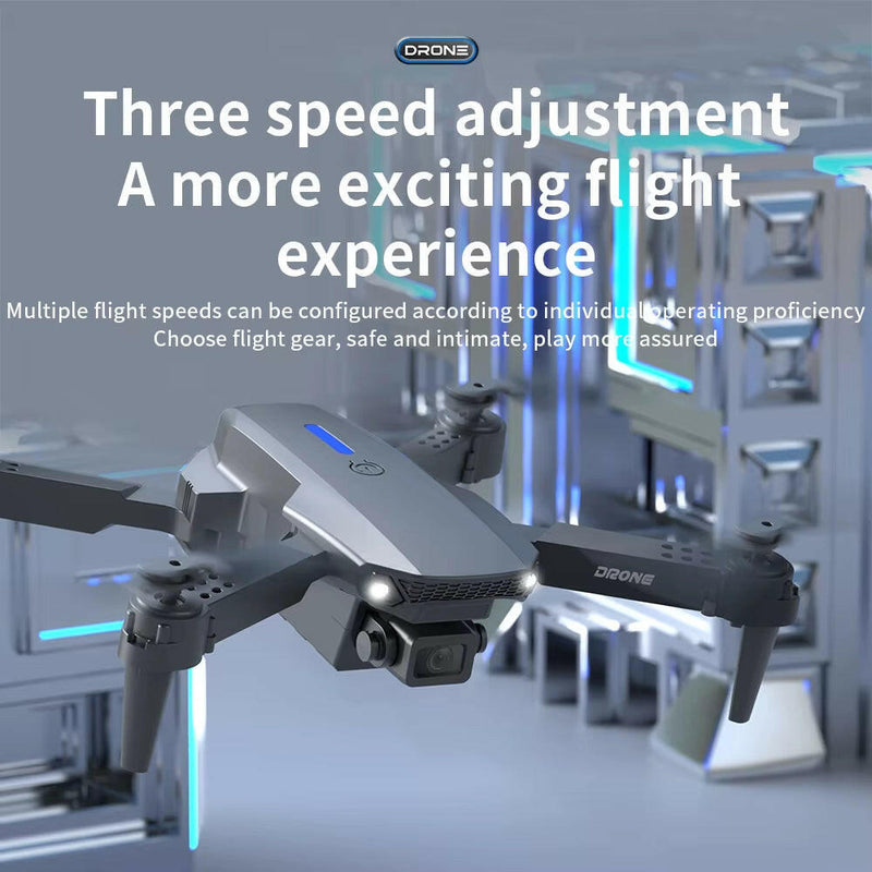 E88 Professional Wide Angle RC Drone with HD 4K Camera, Foldable Design.
