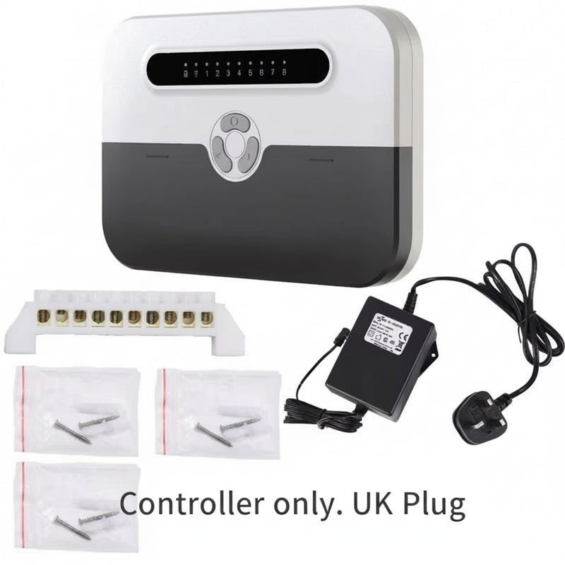 8-Station Wi-Fi Indoor Smart Sprinkler Controller with Solenoid Valve and Remote Phone Control, Compatible with Alexa