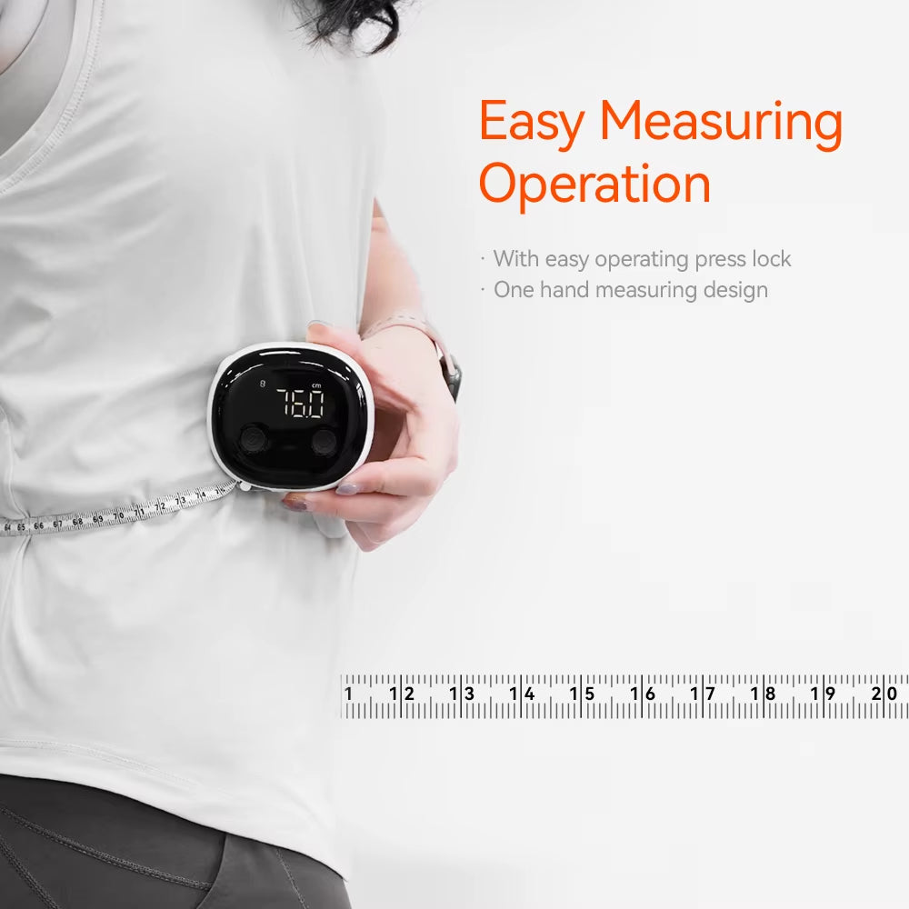 Revolutionize Your Fitness Journey with the Smart Body Measurement Tape 2024 - Dual Scale Soft Tape Measure for Accurate Body Measurements and Mobile App Tracking